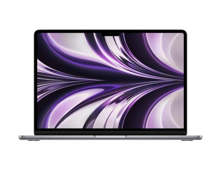 لپ تاپ اپل 13.6 اینچی مدل Apple MacBook Air 2022 Space Gray MLXW3 پردازنده M2 رم 8GB حافظه 256GB SSD