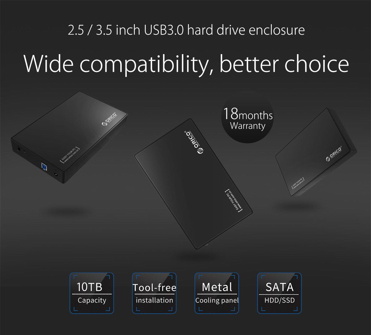 قاب هارد 3.5 اینچی USB 3.0 اوریکو مدل 3588US3