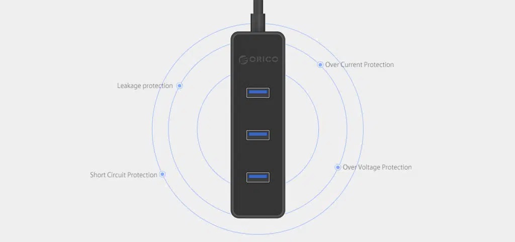 هاب چهار پورت اوریکو مدل W5PH4-U3-V1