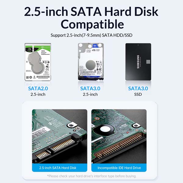 قاب هارد 2.5 اینچی اوریکو مدل DZ25C3-CR