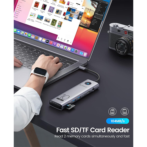 هاب تایپ سی 11 پورت اوریکو مدل CX10-11P