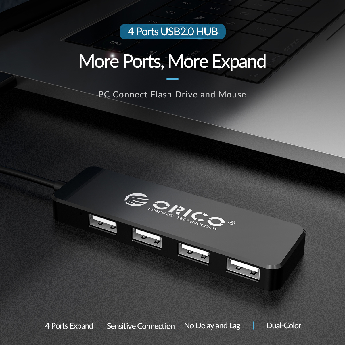 هاب 4 پورت USB2.0 اوریکو مدل FL02
