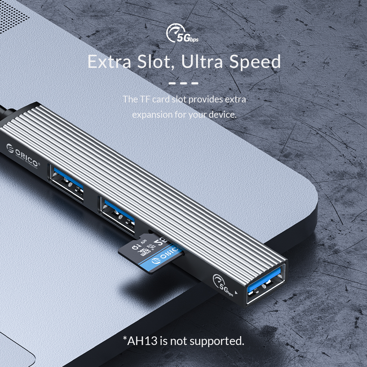 هاب Type-C به USB3.0 اوریکو مدل AH-13