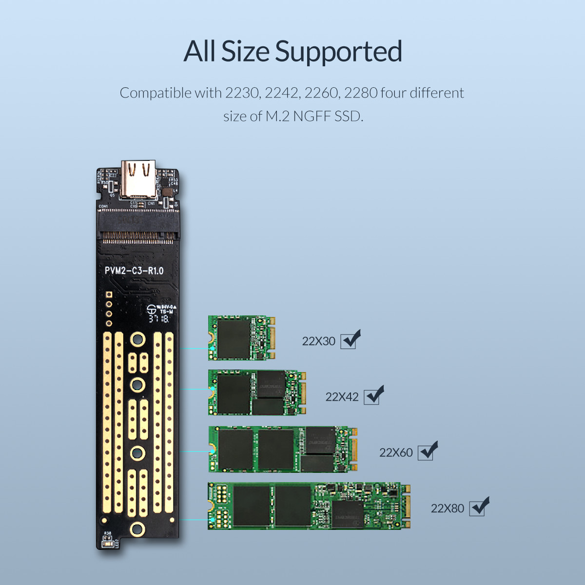 قاب هارد M.2 اوریکو مدل TCM2F-C3