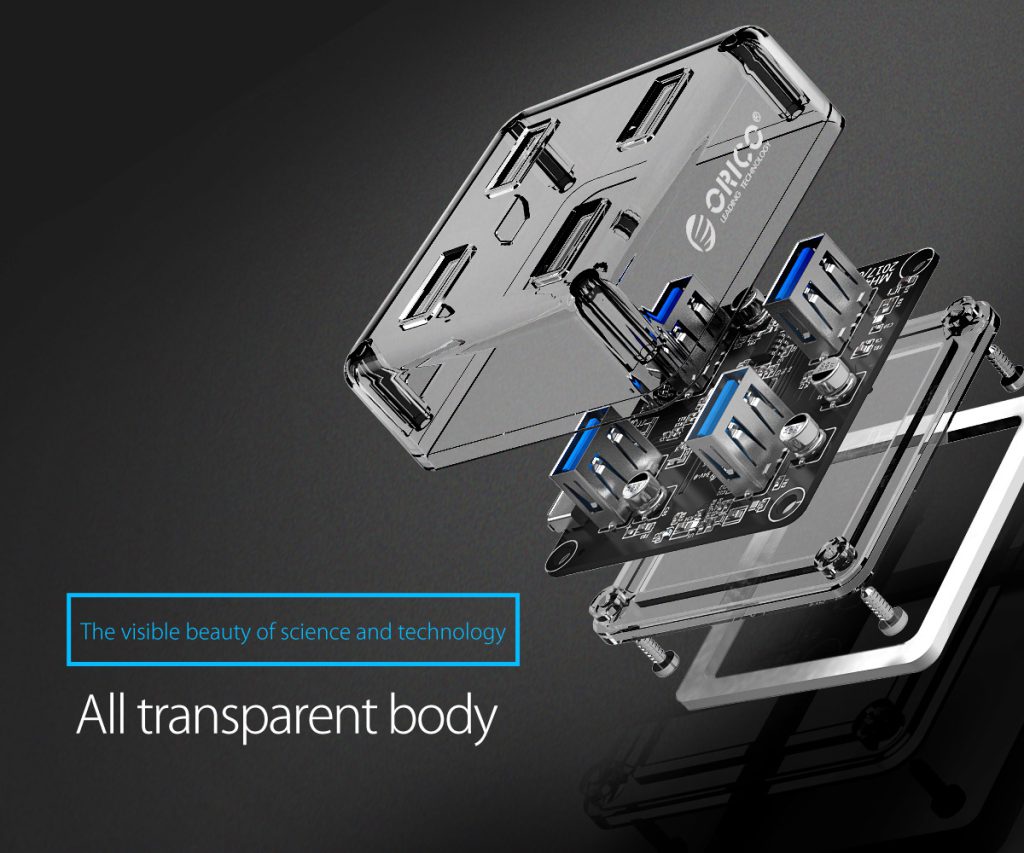 هاب USB 3.0 چهار پورت اوریکو مدل MH4U-U3