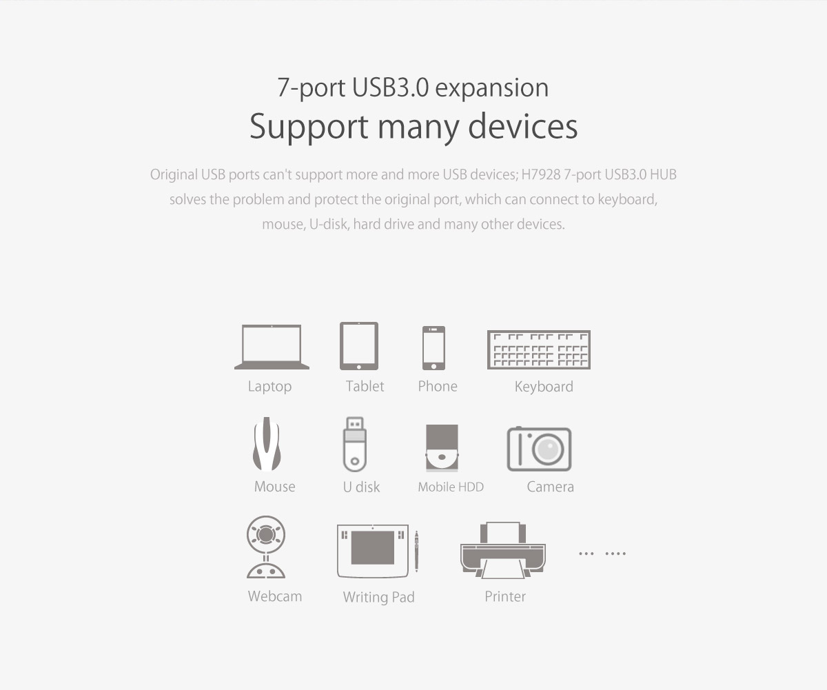 هاب 7 پورت USB 3.0 اوریکو مدل H7928-U3-V1