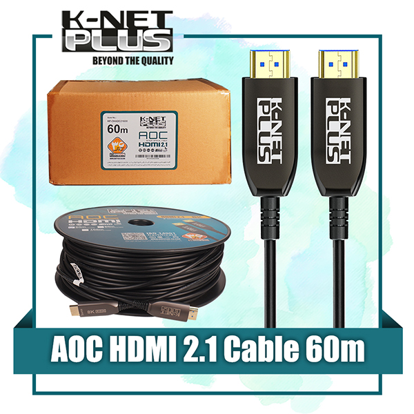 کابل HDMI 8k AOC فیبر نوری کی نت پلاس طول 60 متر
