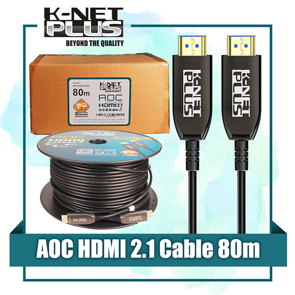 کابل HDMI 8k AOC فیبر نوری کی نت پلاس طول 80 متر