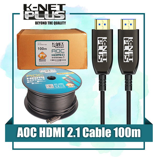 کابل HDMI 8k AOC فیبر نوری کی نت پلاس طول 100 متر