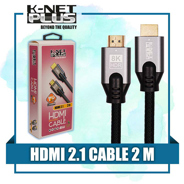 کابل HDMI 8k v2.1 کی نت پلاس مدل KP-CH21B20 طول 2 متر